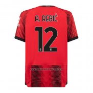 Camiseta AC Milan Jugador A.Rebic Primera 2023-24