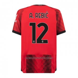 Camiseta AC Milan Jugador A.Rebic Primera 2023-24