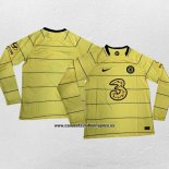 Camiseta Chelsea Segunda Manga Larga 2021-22