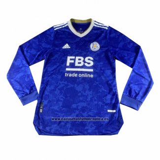 Camiseta Leicester City Primera Manga Larga 2021-22