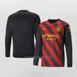 Camiseta Manchester City Segunda Manga Larga 2022-23