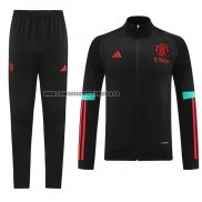 Chandal de Chaqueta del Manchester United Nino 2023-24 Negro