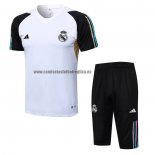 Chandal del Real Madrid Manga Corta 2023-24 Blanco - Pantalon Corto