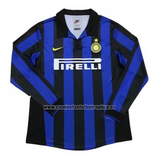 Camiseta Inter Milan Primera Manga Larga Retro 1998