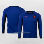 Camiseta Paises Bajos Segunda Manga Larga 2022