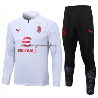 Chandal de Sudadera del AC Milan 2023-24 Blanco