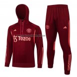 Chandal de Sudadera del Manchester United 2023-24 Rojo Oscuro