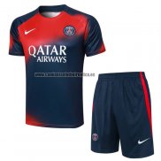 Chandal del Paris Saint-Germain Manga Corta 2023-24 Rojo y Azul - Pantalon Corto