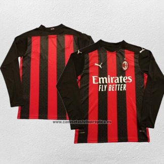 Camiseta AC Milan Primera Manga Larga 2020-21