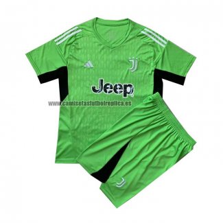 Camiseta Juventus Portero Nino 2023-24 Verde