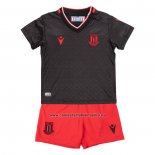 Camiseta Stoke City Segunda Nino 2022-23 Negro