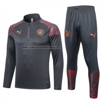 Chandal de Sudadera del Manchester City 2023-24 Gris