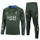 Chandal de Sudadera del Paris Saint-Germain Jordan Nino 2023-24 Verde