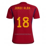 Camiseta Espana Jugador Jordi Alba Primera 2022