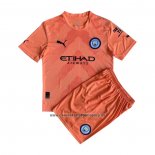 Camiseta Manchester City Portero Nino 2022-23 Naranja