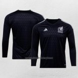 Camiseta Mexico Portero Manga Larga 2022 Negro