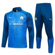 Chandal de Sudadera del Olympique Marsella Nino 2023-24 Azul Oscuro