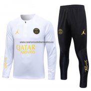 Chandal de Sudadera del Paris Saint-Germain Jordan Nino 2023-24 Blanco