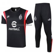 Chandal del AC Milan Manga Corta 2023-24 Negro