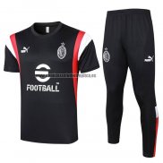 Chandal del AC Milan Manga Corta 2023-24 Negro