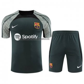 Chandal del Barcelona Manga Corta 2023-24 Verde - Pantalon Corto