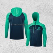 Chaqueta con Capucha del Barcelona 2023-24 Azul y Verde