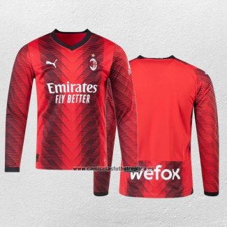 Camiseta AC Milan Primera Manga Larga 2023-24