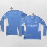 Camiseta Manchester City Primera Manga Larga 2021-22