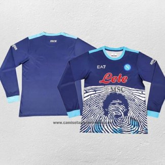 Camiseta Napoli Maradona Special Manga Larga 2021-22