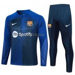 Chandal de Sudadera del Barcelona 2023-24 Azul Oscuro