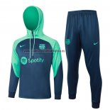 Chandal de Sudadera del Barcelona 2023-24 Azul y Verde