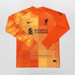 Camiseta Liverpool Portero Manga Larga 2021-22 Naranja