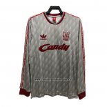 Camiseta Liverpool Segunda Manga Larga Retro 1989-1991