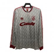 Camiseta Liverpool Segunda Manga Larga Retro 1989-1991
