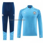Chandal de Sudadera del Manchester City 2023-24 Azul Claro