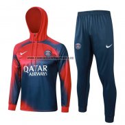 Chandal de Sudadera del Paris Saint-Germain 2023-24 Rojo y Azul