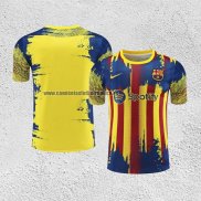 Camiseta de Entrenamiento Barcelona 2023-24 Amarillo y Azul