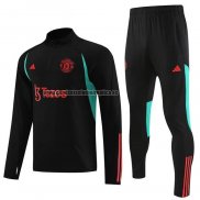 Chandal de Sudadera del Manchester United Nino 2023-24 Negro