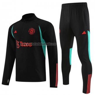 Chandal de Sudadera del Manchester United Nino 2023-24 Negro