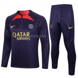 Chandal de Sudadera del Paris Saint-Germain Nino 2023-24 Purpura