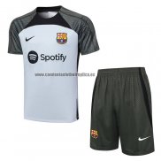 Chandal del Barcelona Manga Corta 2023-24 Gris - Pantalon Corto