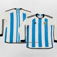 Camiseta Argentina 3 Estrellas Primera Manga Larga 2022