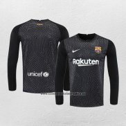 Camiseta Barcelona Portero Manga Larga 2020-21 Negro