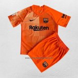 Camiseta Barcelona Portero Nino 2021-22 Naranja