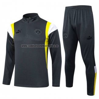 Chandal de Sudadera del Borussia Dortmund 2023-24 Gris