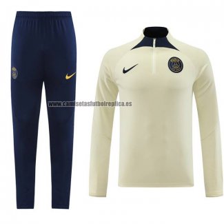 Chandal de Sudadera del Paris Saint-Germain 2023-24 Amarillo