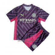Camiseta Manchester City Portero Nino 2023-24 Purpura
