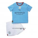 Camiseta Manchester City Primera Nino 2022-23
