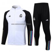 Chandal de Chaqueta del Real Madrid 2023-24 Blanco y Negro