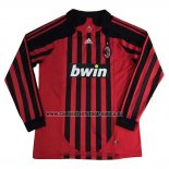 Camiseta AC Milan Primera Retro Manga Larga 2007-2008